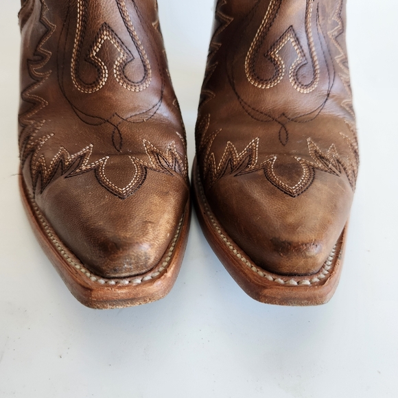 Ariat Pendelton Dixon Ankle Boot Weathered Brown Snip Toe Western Aztec Print 9B - Picture 6 of 16